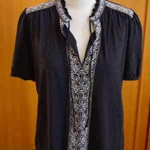 Lucky Brand Embroidered Blouse